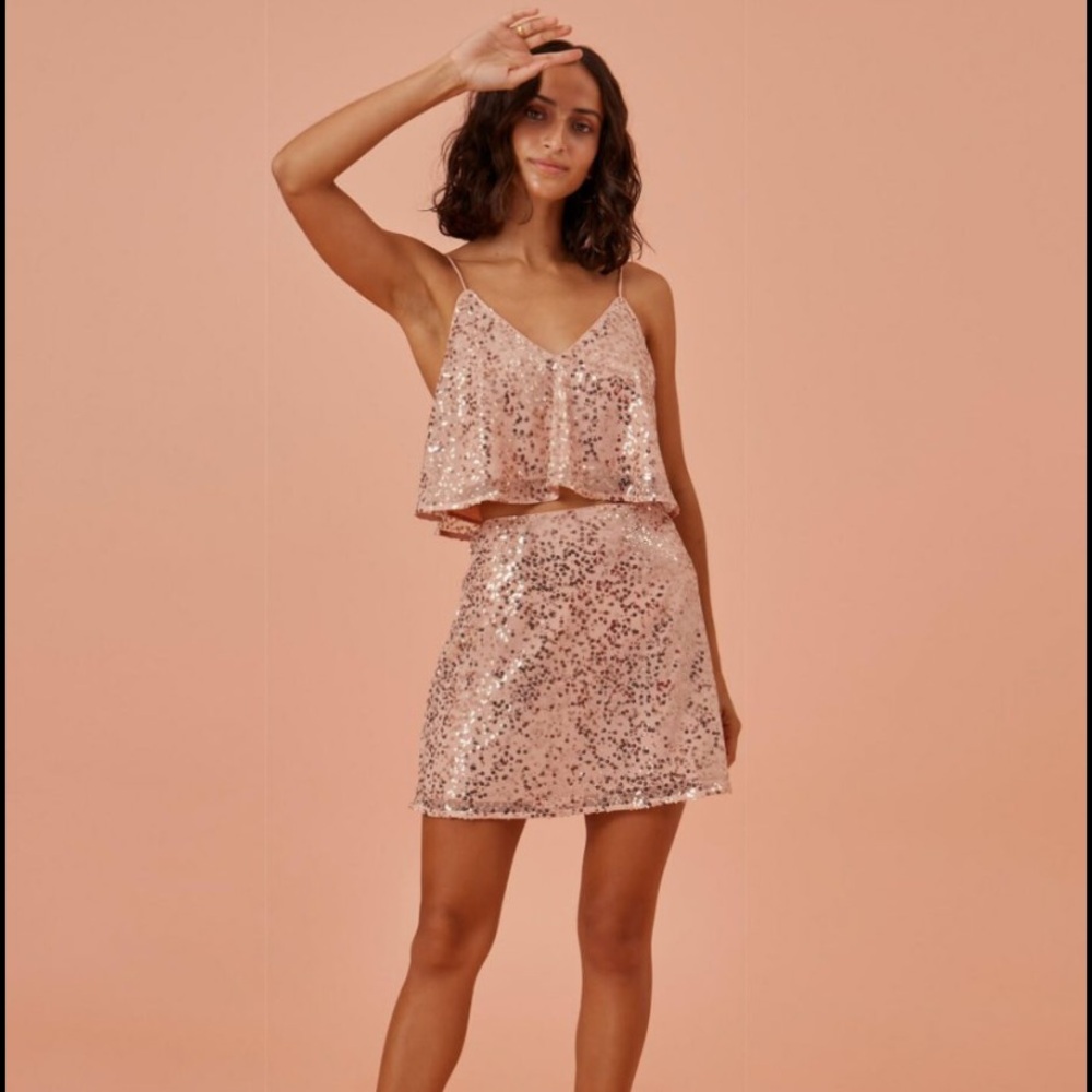 Finders Keepers sequin crop tank